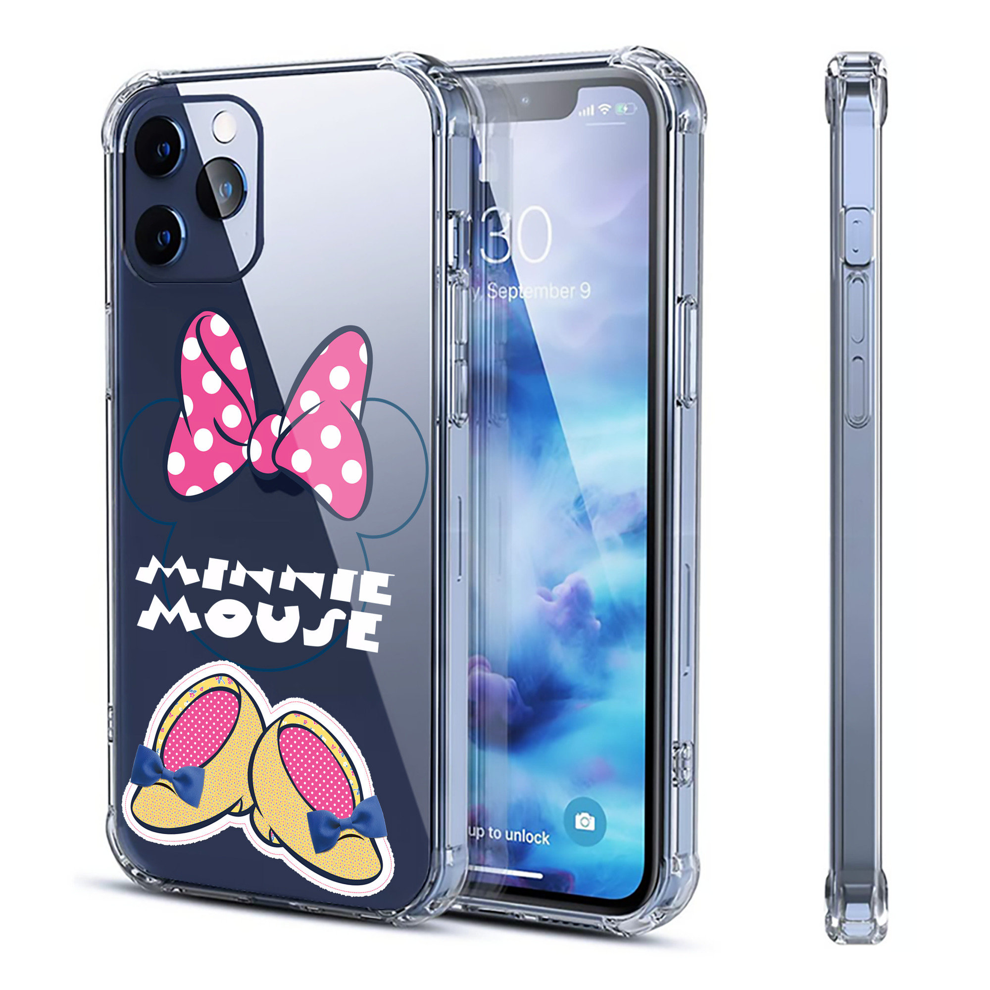 （画像用） ミッキーマウス Mickey Mouse 【iPhone 12シリーズ対応】透明スマホケース（クリアソフトケース）